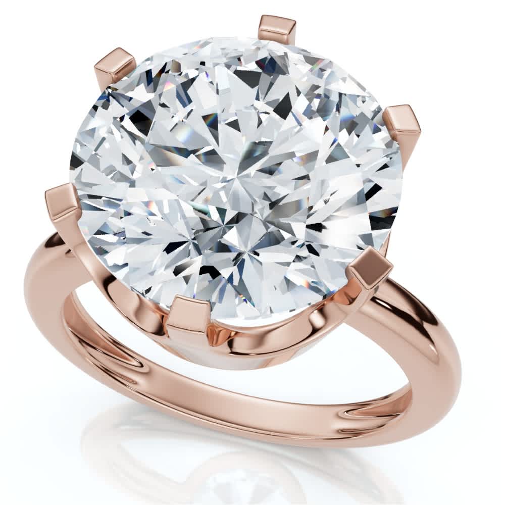 Certified 6Ct Diamond Engagement Ring Solitaire 14k Gold Lab Grown