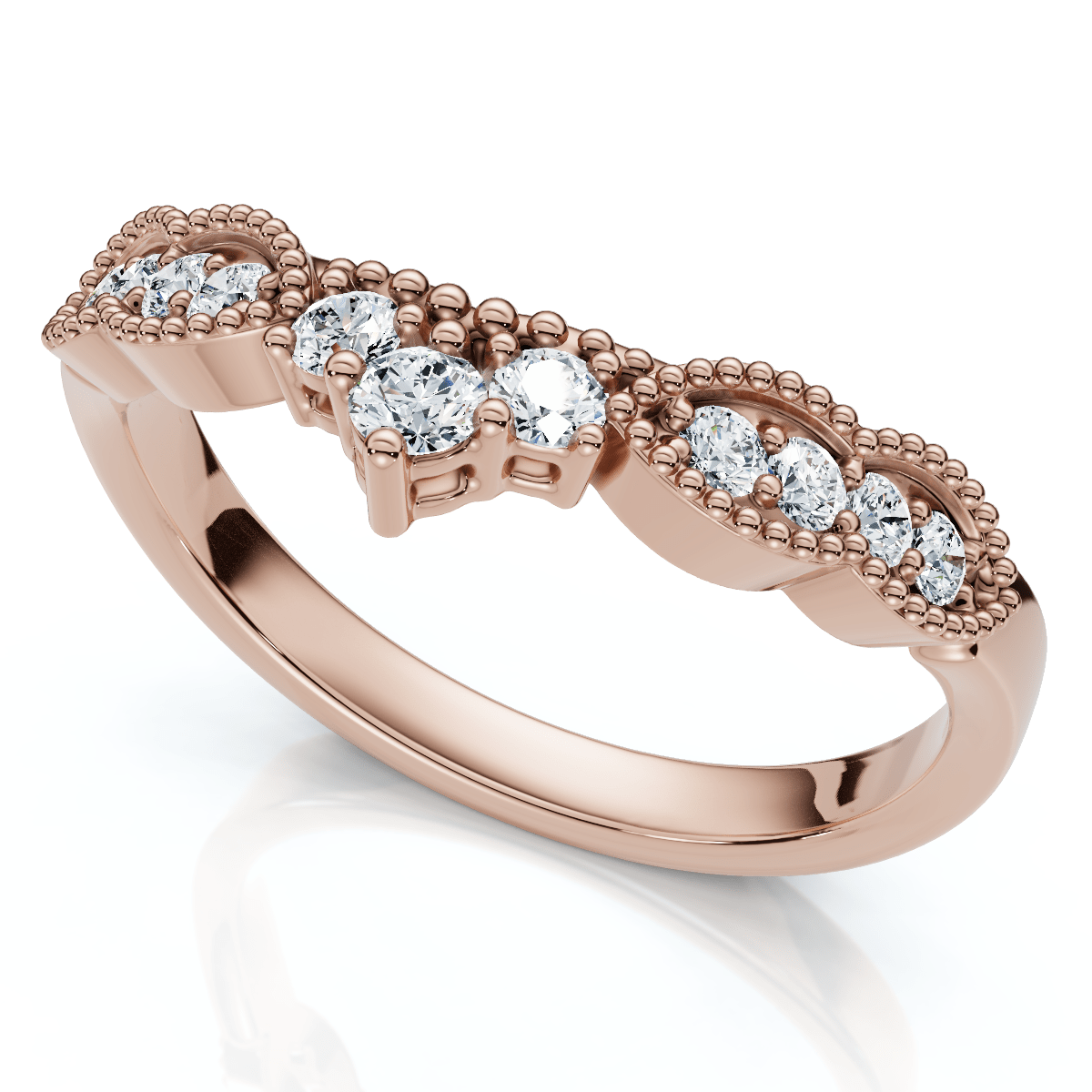 Serina Diamond Wedding Guard Ring 14k Gold Lab Grown