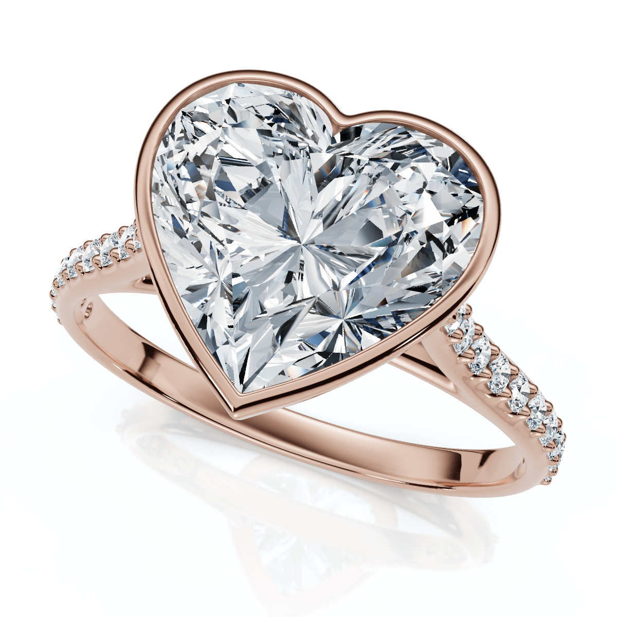 Certified 2 1/5Ct TW Heart Shape Diamond Engagement Ring 14k Grown Lab Grown