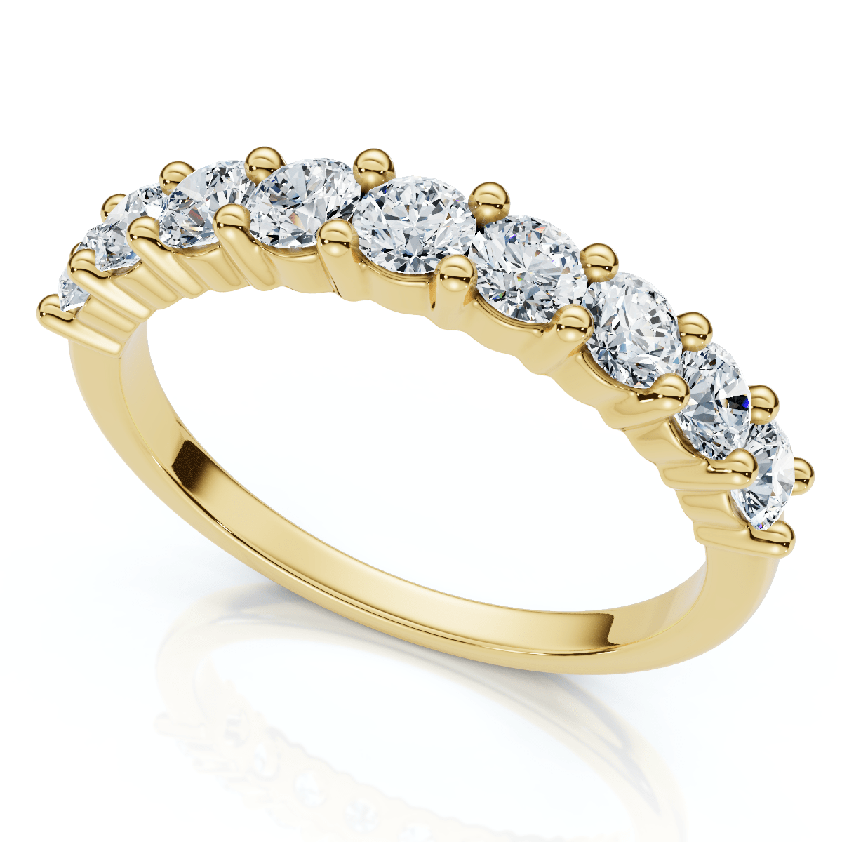 1Ct TW Diamond Common Prong Stackable Wedding Ring 14k Gold/Platinum Lab Grown