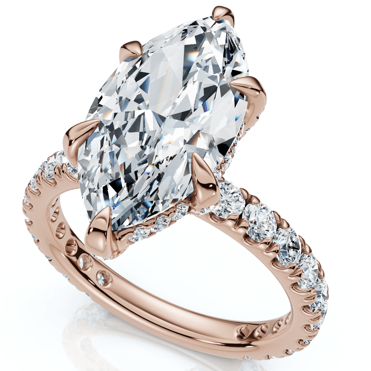 Certified 4Ct Viviana Marquise Diamond Engagement Ring 14k Gold or Platinum