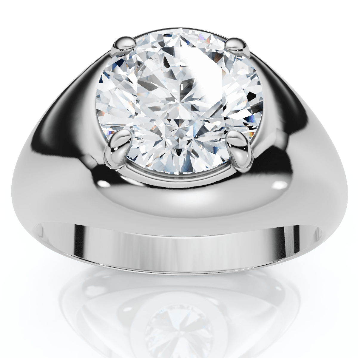 Ceritified Men's 3Ct Diamond Wedding Anniversary Ring Gold Lab Grown