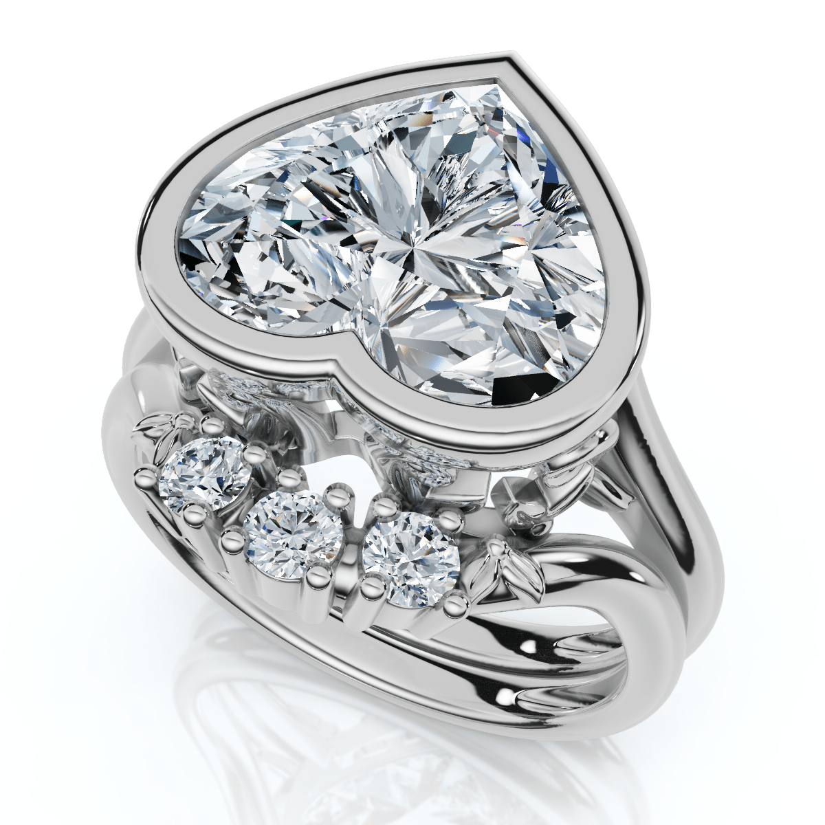 Diamond Engagement Wedding Ring Set