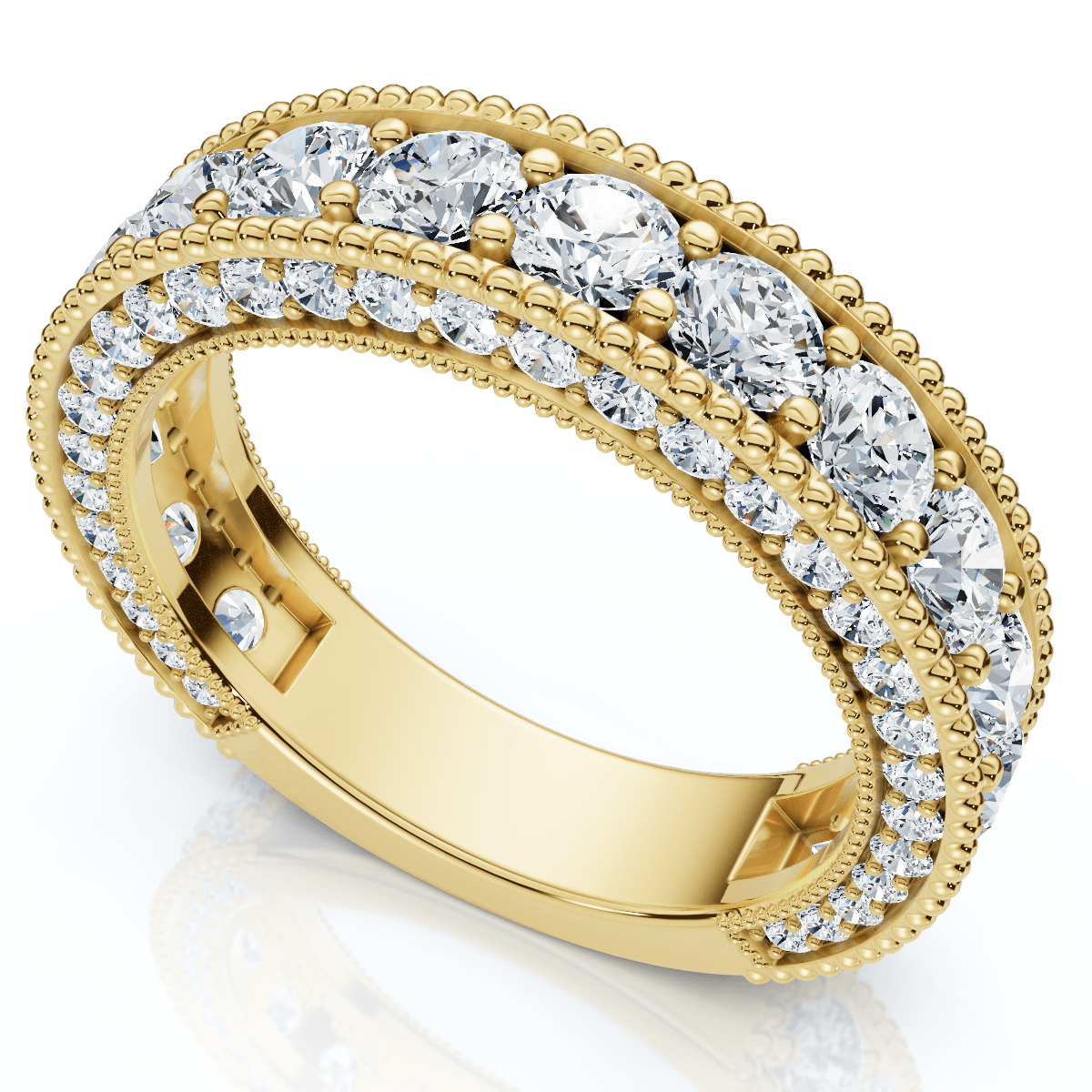 2 1/4Ct Diamond Vintage Wedding Anniversary Ring 14k Gold or Platinum Lab Grown