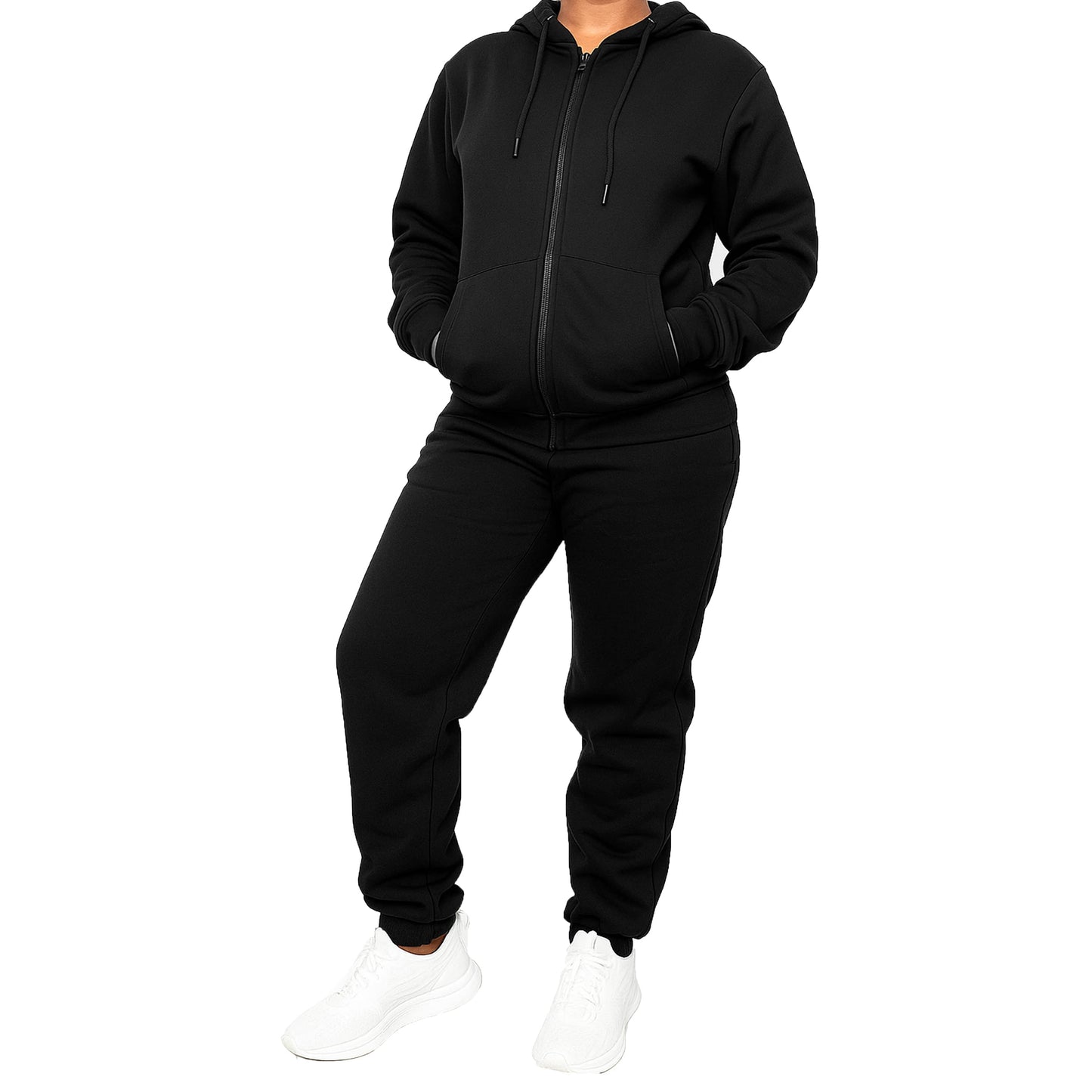 Blu Rock Women's Loose Fit  Full-Zip Hoodie and Jogger Sweatpants Matching, 2-Piece Set