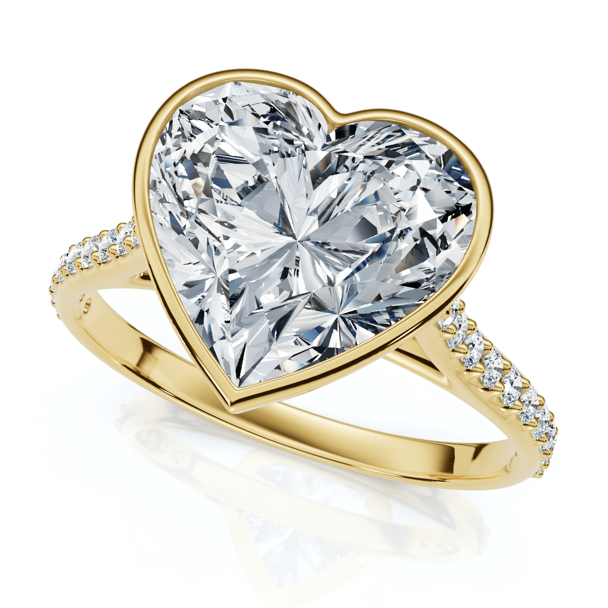Certified 2 1/5Ct TW Heart Shape Diamond Engagement Ring 14k Grown Lab Grown