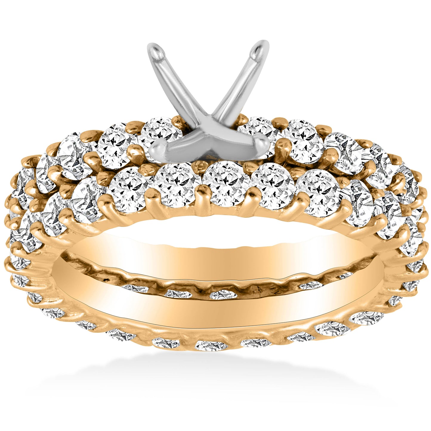 3ct Diamond Eternity Wedding Engagement Ring Setting Size Selectable