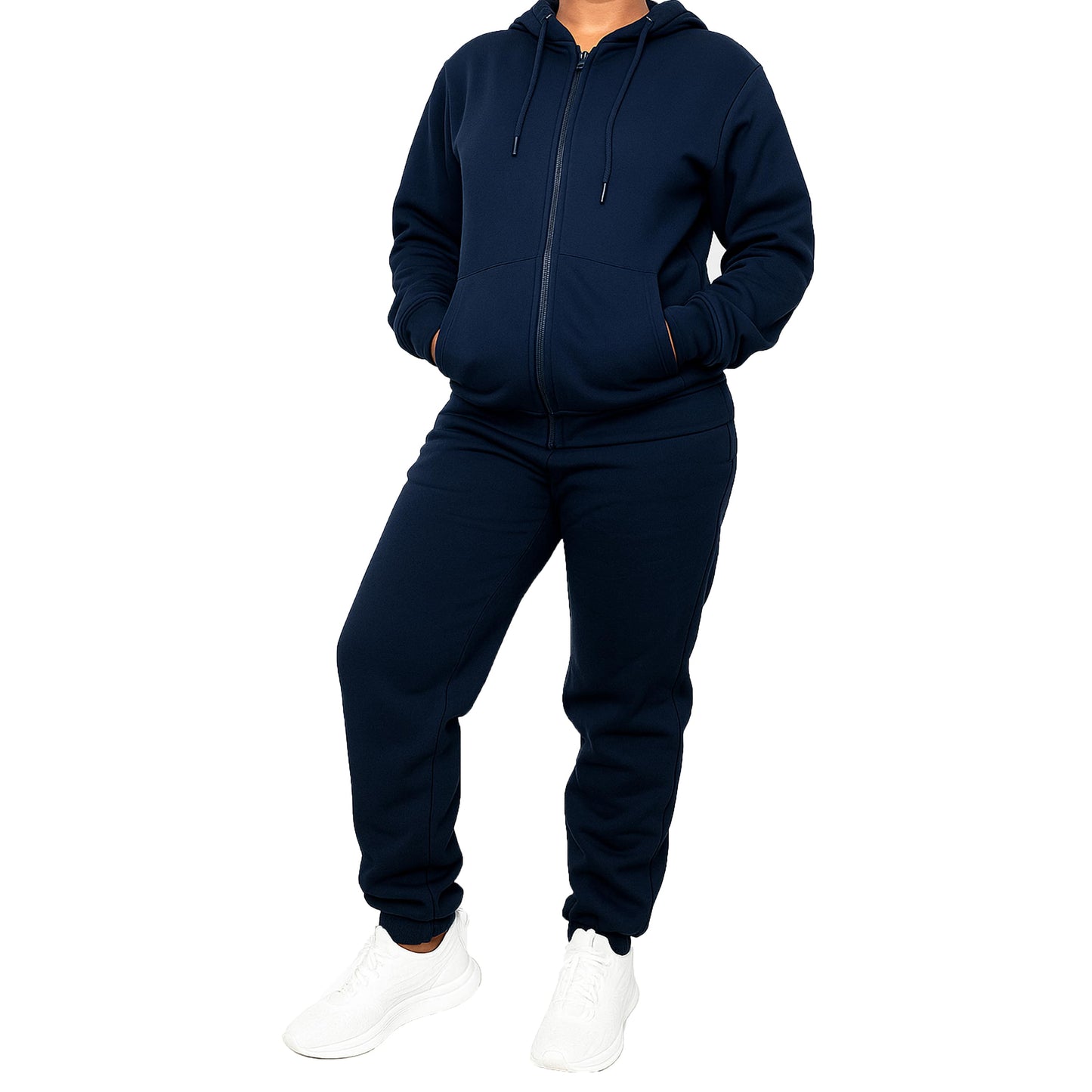 Blu Rock Women's Loose Fit  Full-Zip Hoodie and Jogger Sweatpants Matching, 2-Piece Set